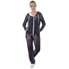 Background Blacks Pinks Women s Tracksuit by Pakrebo