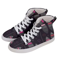 Background Blacks Pinks Men s Hi-top Skate Sneakers by Pakrebo