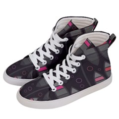 Background Blacks Pinks Women s Hi-top Skate Sneakers by Pakrebo