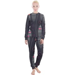 Background Blacks Pinks Women s Lounge Set by Pakrebo