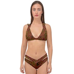 Celtic Spiritual Pattern Art Double Strap Halter Bikini Set