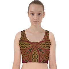 Celtic Spiritual Pattern Art Velvet Racer Back Crop Top by Pakrebo