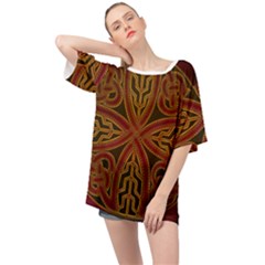 Celtic Spiritual Pattern Art Oversized Chiffon Top