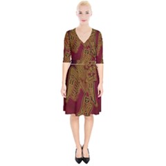 Celtic Spiritual Pattern Art Wrap Up Cocktail Dress by Pakrebo