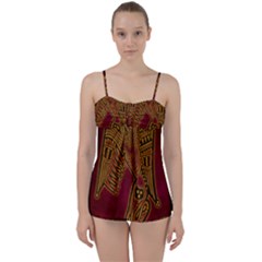 Celtic Spiritual Pattern Art Babydoll Tankini Set by Pakrebo