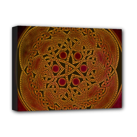 Celtic Spiritual Pattern Art Deluxe Canvas 16  X 12  (stretched)  by Pakrebo