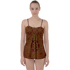 Celtic Spiritual Pattern Art Babydoll Tankini Set by Pakrebo