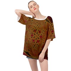 Celtic Spiritual Pattern Art Oversized Chiffon Top