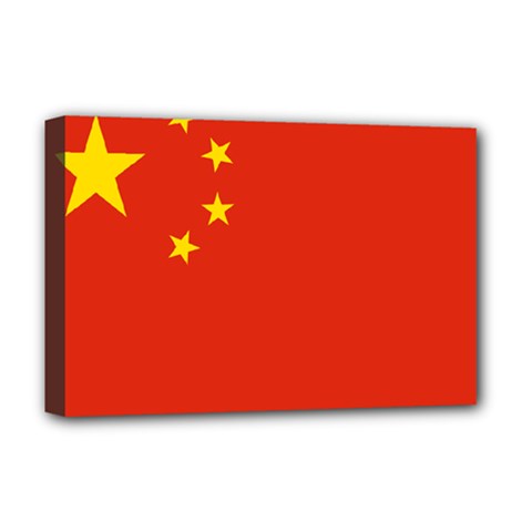 China Flag Deluxe Canvas 18  X 12  (stretched)