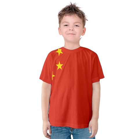 China Flag Kids  Cotton Tee by FlagGallery