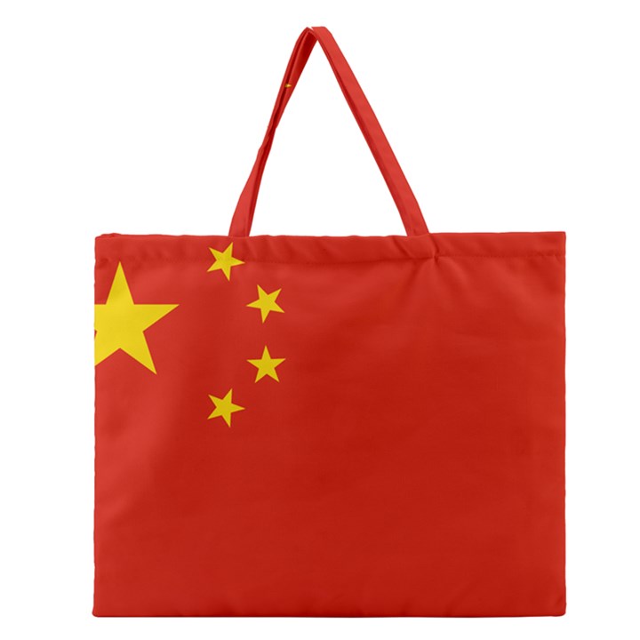 China Flag Zipper Large Tote Bag