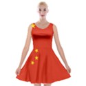 China Flag Velvet Skater Dress View1