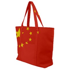 China Flag Zip Up Canvas Bag