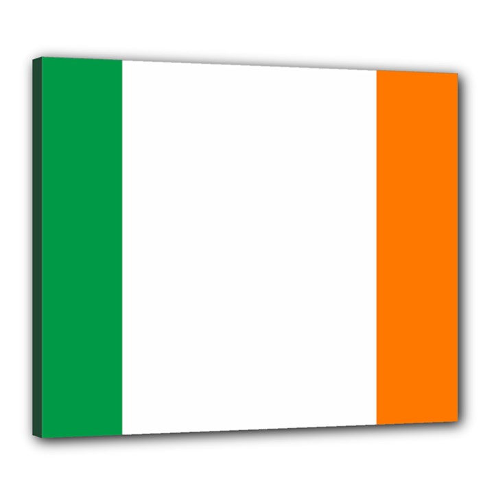 Ireland Flag Irish Flag Canvas 24  x 20  (Stretched)