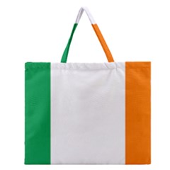 Ireland Flag Irish Flag Zipper Large Tote Bag by FlagGallery