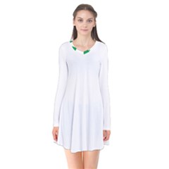 Ireland Flag Irish Flag Long Sleeve V-neck Flare Dress by FlagGallery