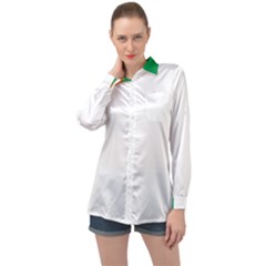 Ireland Flag Irish Flag Long Sleeve Satin Shirt