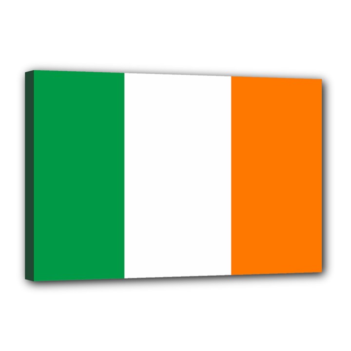 Flag of Ireland Irish Flag Canvas 18  x 12  (Stretched)