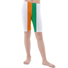 Flag Of Ireland Irish Flag Kids  Mid Length Swim Shorts by FlagGallery