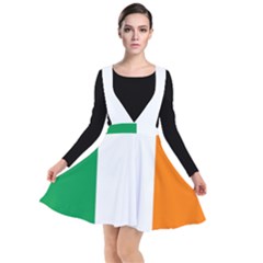 Flag Of Ireland Irish Flag Plunge Pinafore Dress by FlagGallery