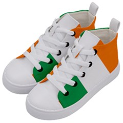 Flag Of Ireland Irish Flag Kids  Mid-top Canvas Sneakers by FlagGallery