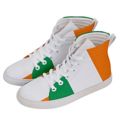 Flag Of Ireland Irish Flag Men s Hi-top Skate Sneakers by FlagGallery