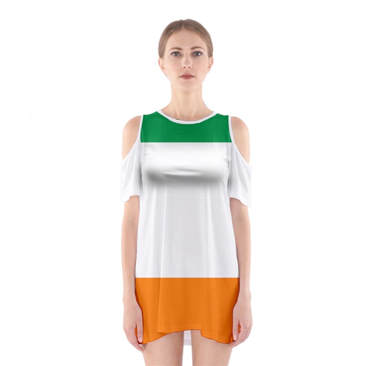 Flag of Ireland Irish Flag Shoulder Cutout One Piece Dress