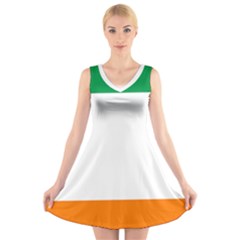 Flag of Ireland Irish Flag V-Neck Sleeveless Dress