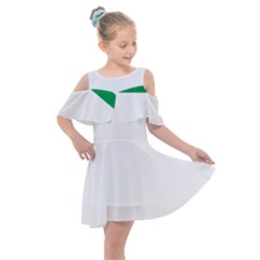 Flag of Ireland Irish Flag Kids  Shoulder Cutout Chiffon Dress