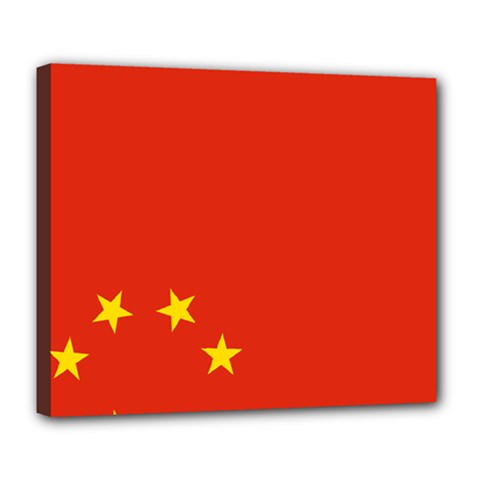 Chinese Flag Flag Of China Deluxe Canvas 24  X 20  (stretched)