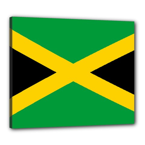 Jamaica Flag Canvas 24  X 20  (stretched) by FlagGallery