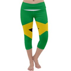 Jamaica Flag Capri Yoga Leggings by FlagGallery