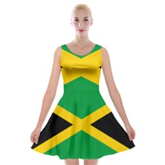 Jamaica Flag Velvet Skater Dress by FlagGallery