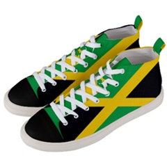 Jamaica Flag Men s Mid-top Canvas Sneakers by FlagGallery