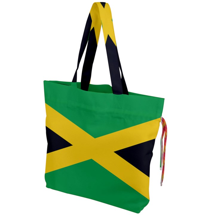 Jamaica flag Drawstring Tote Bag