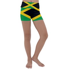 Jamaica Flag Kids  Lightweight Velour Yoga Shorts by FlagGallery