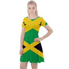 Jamaica Flag Cap Sleeve Velour Dress  by FlagGallery