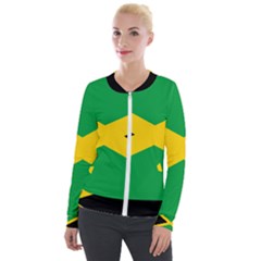 Jamaica Flag Velour Zip Up Jacket