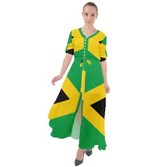 Jamaica Flag Waist Tie Boho Maxi Dress