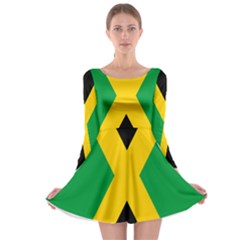 Jamaica Flag Long Sleeve Skater Dress by FlagGallery