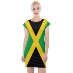 Jamaica Flag Cap Sleeve Bodycon Dress by FlagGallery