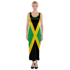 Jamaica Flag Fitted Maxi Dress by FlagGallery