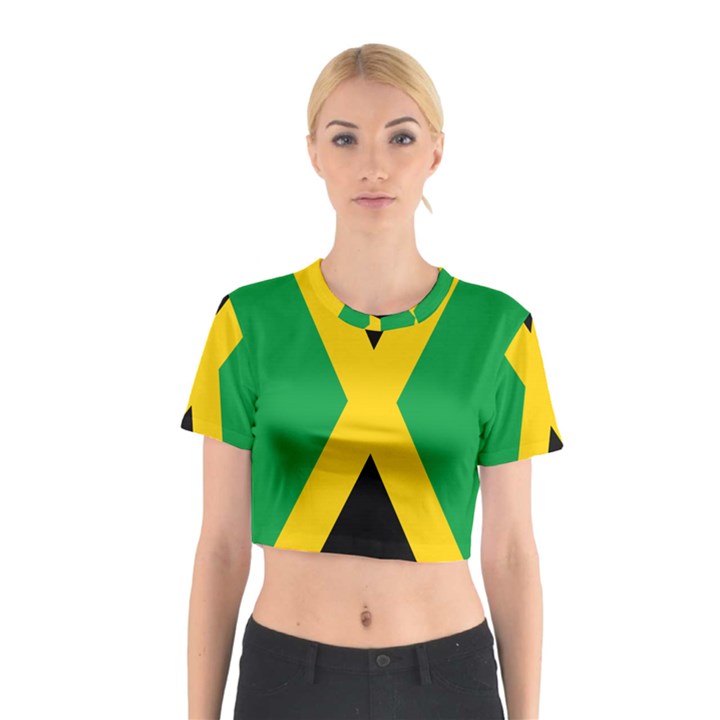 Jamaica Flag Cotton Crop Top