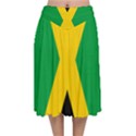 Jamaica Flag Velvet Flared Midi Skirt View1