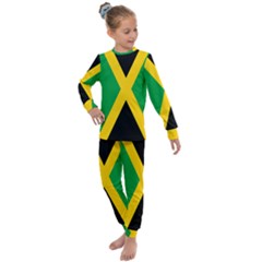 Jamaica Flag Kids  Long Sleeve Set  by FlagGallery