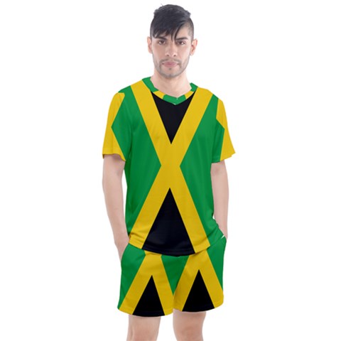 Jamaica Flag Men s Mesh Tee And Shorts Set by FlagGallery