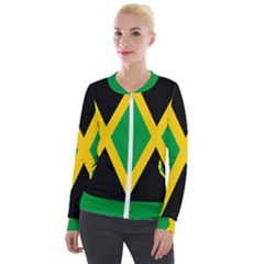 Jamaica Flag Velour Zip Up Jacket