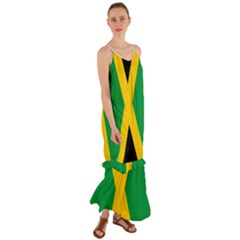 Jamaica Flag Cami Maxi Ruffle Chiffon Dress by FlagGallery