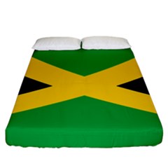 Jamaica Flag Fitted Sheet (california King Size) by FlagGallery