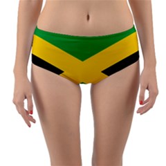 Jamaica Flag Reversible Mid-waist Bikini Bottoms by FlagGallery